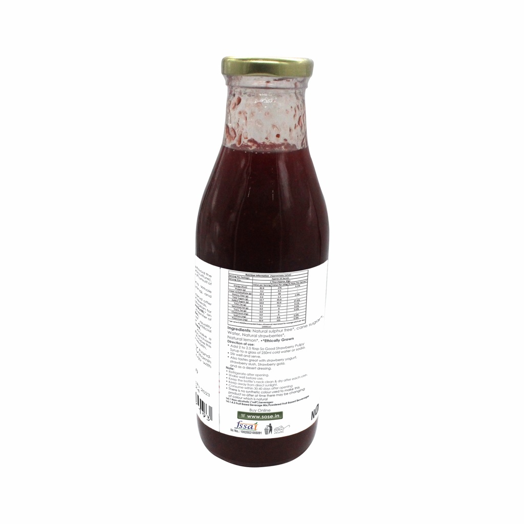SO GOOD Strawberry Pulpy Syrup 500ml