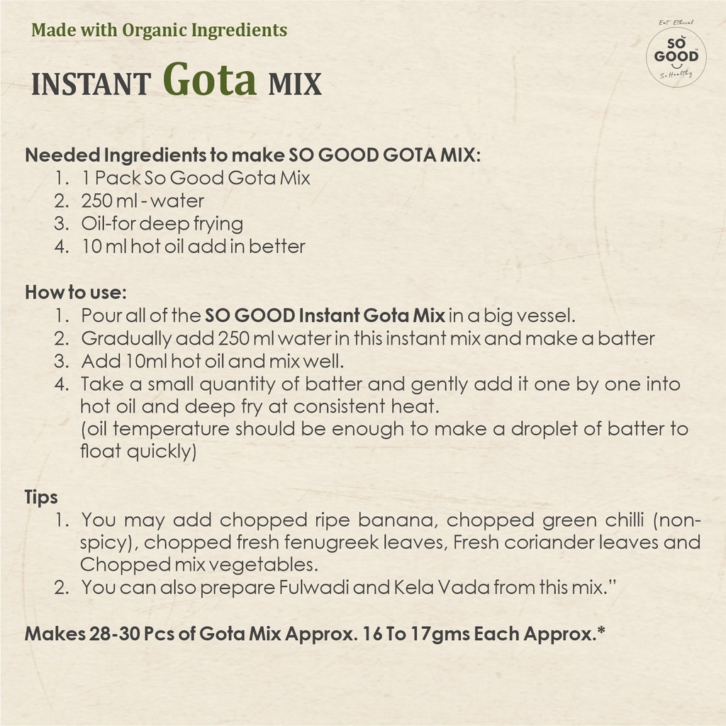SO GOOD Instant Gota Mix 300gm