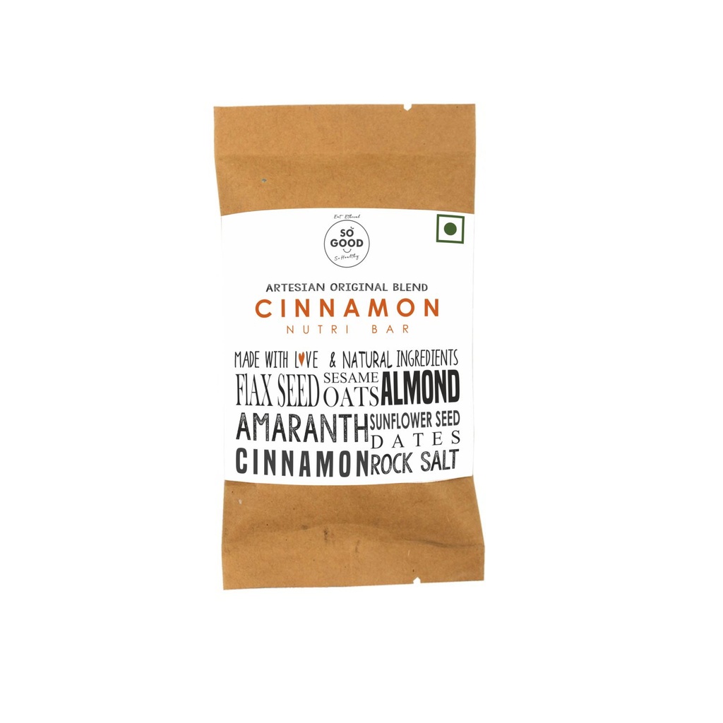SO GOOD Natural Cinnamon Nutri Bar 30gm