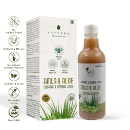 SAT VEDA Natural Amla &amp; Aloe Vera Juice 500ml